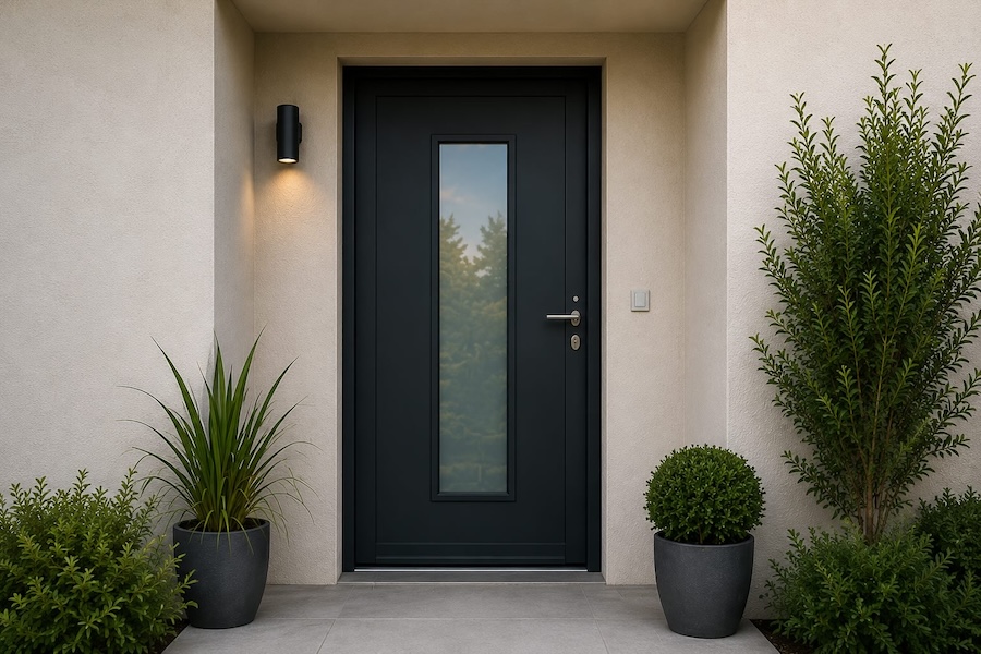 Porte vitrée aluminium
